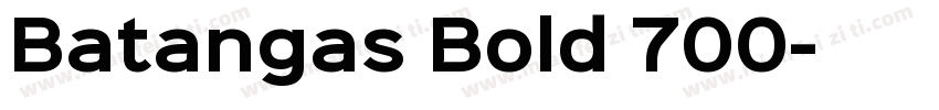 Batangas Bold 700字体转换